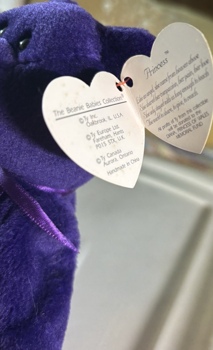RARE RETIRED 1997 Ty Beanie Babies Princess Diana Bear Toy RARE RETIRED 1997 Ty Beanie Babies Princess Diana Bear Toy