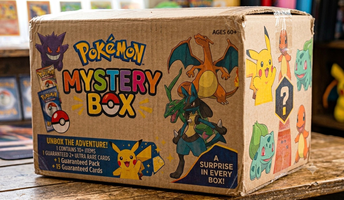 Pokémon TCG Mystery Box. GUARANTEES GRADED CARD, 2-4 Sealed Packs, And 20+ Cards