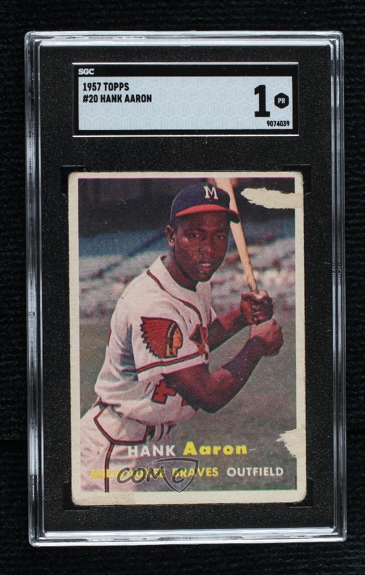 1957 Topps Hank Aaron #20 SGC 1 HOF 0q4x