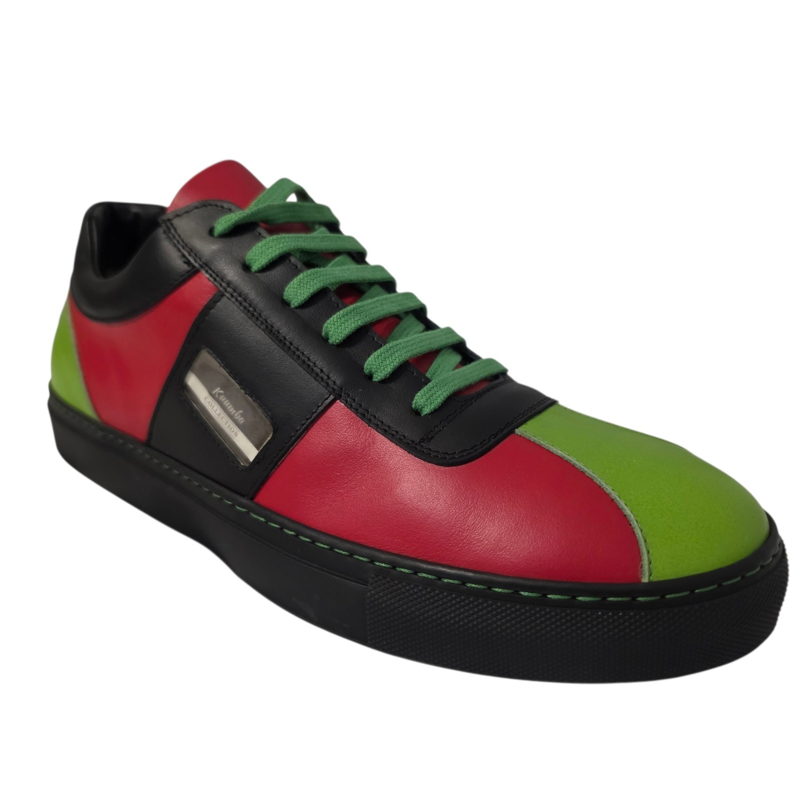 Kuumba Collection Chris Tyrell Sneakers Mens 10.5 Italian Leather Red Green Kuumba Collection Chris Tyrell Sneakers Mens 10.5 Italian Leather Red Green