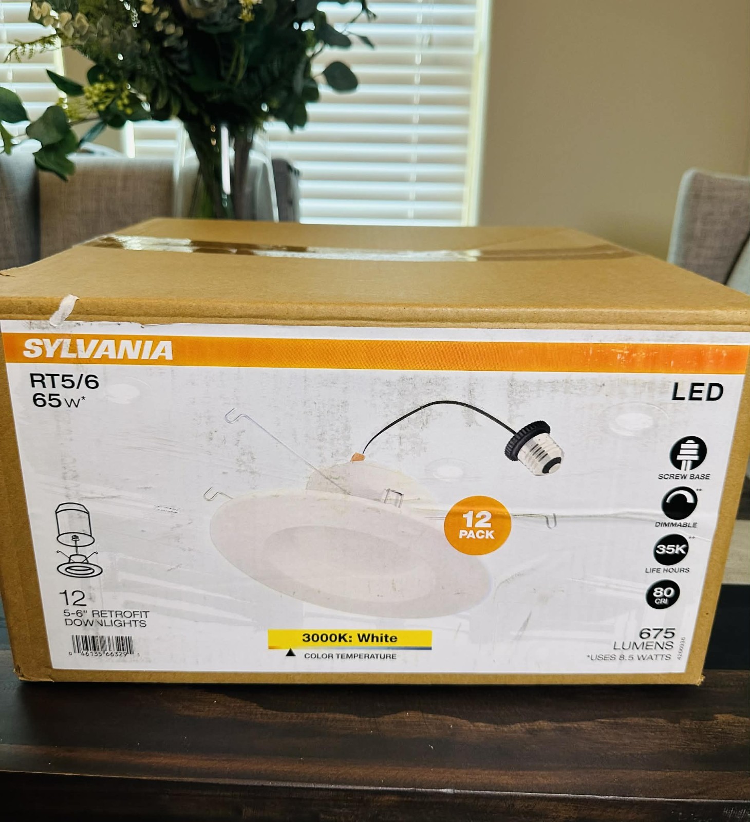 (12 Pack) Sylvania RT5/6 inch 65 W Retrofit Downlights Dimmable LED Recessed (12 Pack) Sylvania RT5/6 inch 65 W Retrofit Downlights Dimmable LED Recessed