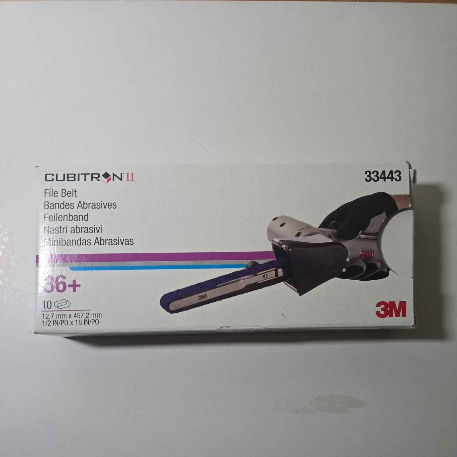 3M Cubitron II File Belt, 1/2 in x 18 in, 36+ grade, 33443, Belt Sander 3M Cubitron II File Belt, 1/2 in x 18 in, 36+ grade, 33443, Belt Sander