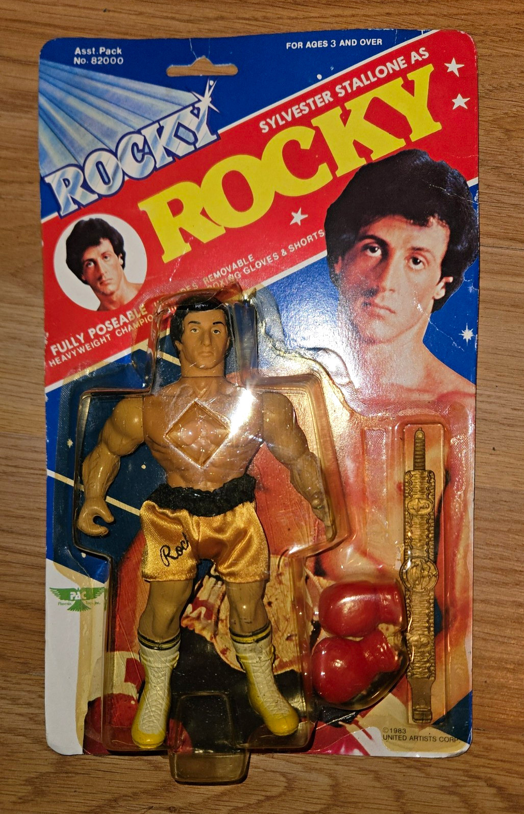 1983 Phoenix Toys carded Rocky Balboa action figure