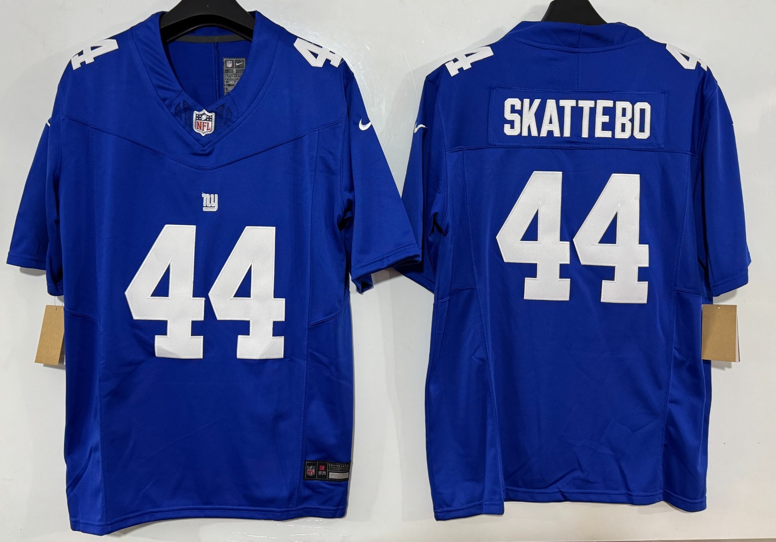 2025 Men's Cam Skattebo #44 Giants FUSE Royal Sewn Stitched Jersey