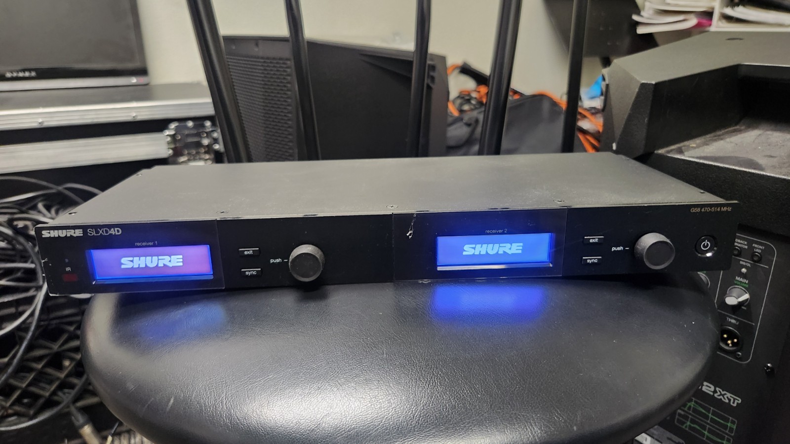 Shure SLXD4D-G58 Dual-Channel Digital Wireless Receiver 470-514MHZ
