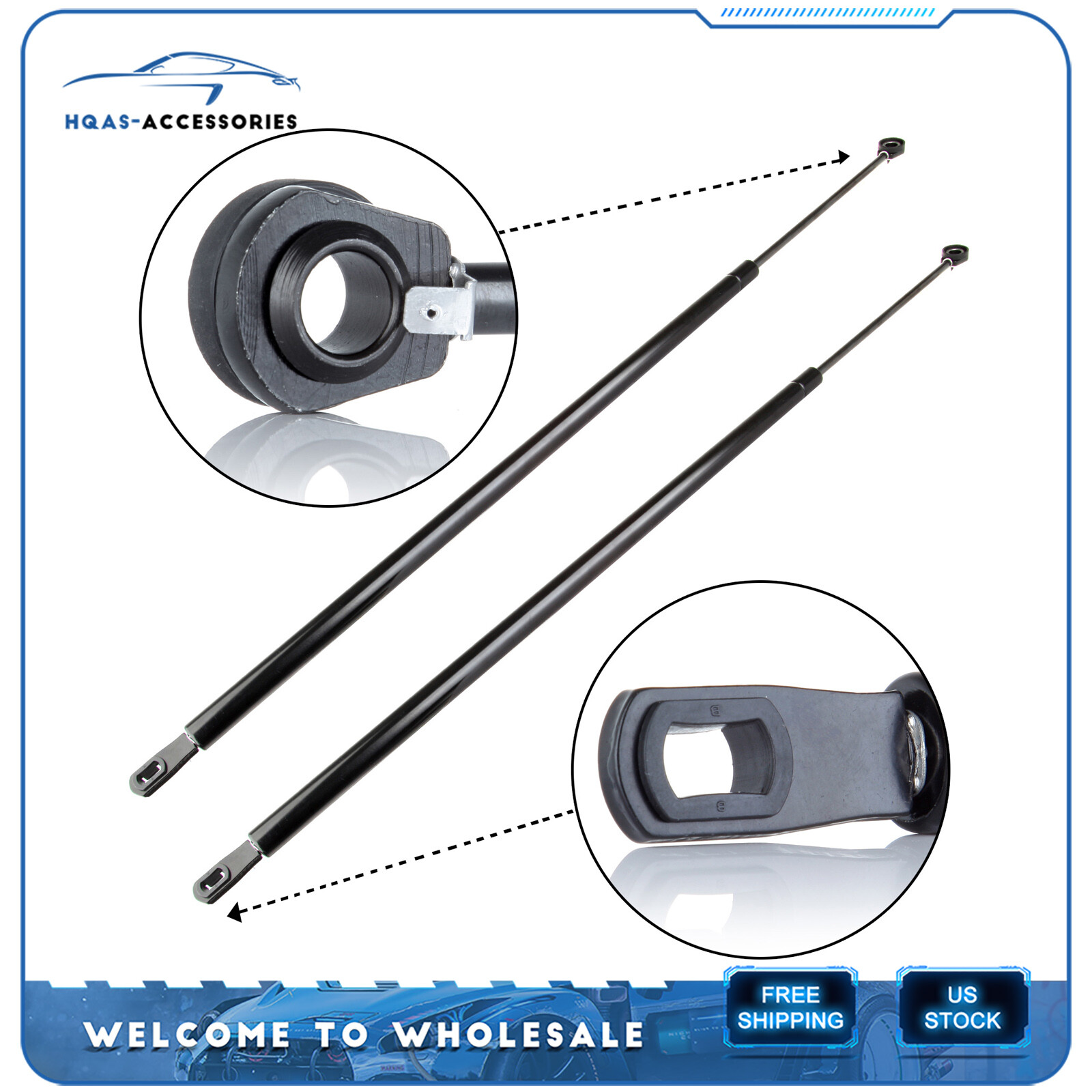For 1982-1992 Pontiac Firebird Chevrolet Camaro 2 Hatch Lift Supports Struts Gas