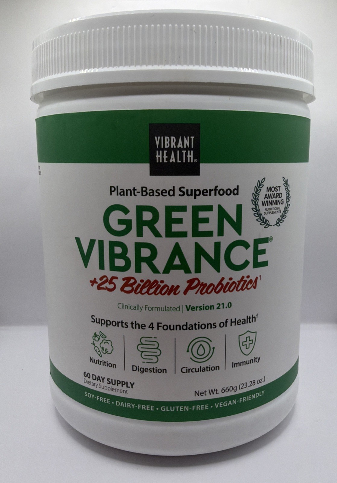 Vibrant Health Green Vibrance Powder 60 Servings 23.28 Oz Exp:02/2028 Vibrant Health Green Vibrance Powder 60 Servings 23.28 Oz Exp:02/2028
