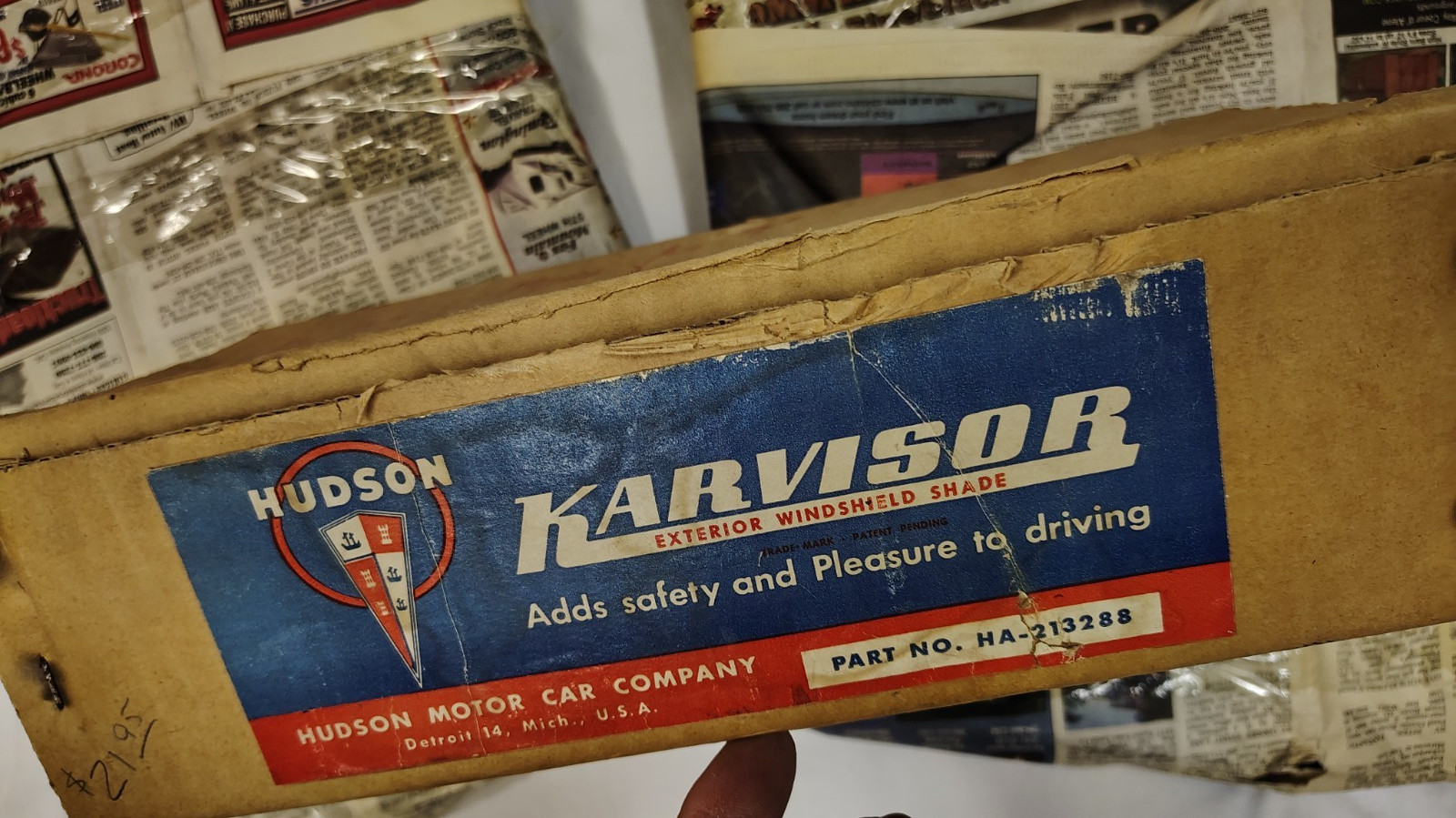 1948-1953 Hudson KARVISOR NOS Sun Visor Original OEM Factory Accessory 48-53