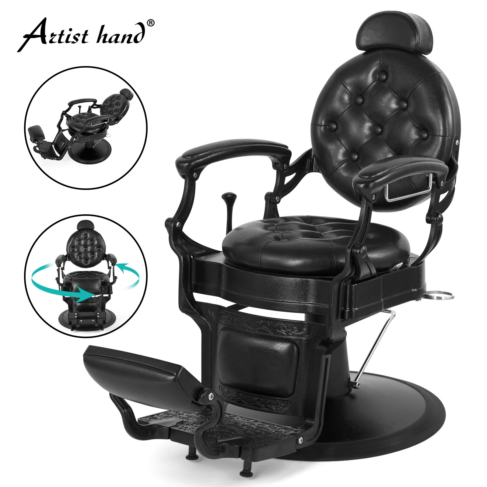 Vintage HeavyDuty Hydraulic Barber Chair All Purpose Recline Beauty SalonStyling Vintage HeavyDuty Hydraulic Barber Chair All Purpose Recline Beauty SalonStyling