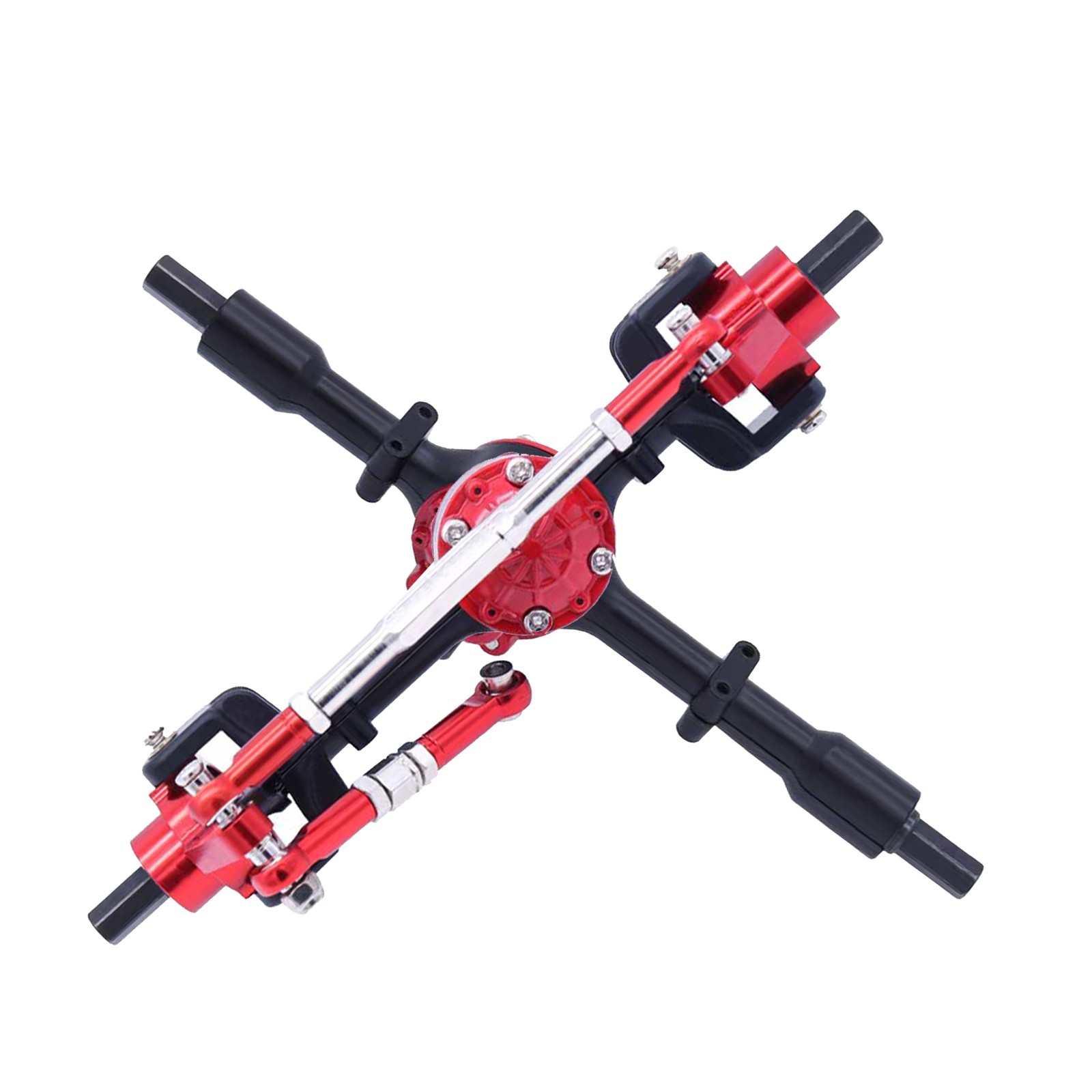 Metal Front + Rear Axle Kit for WPL C14 C24 B14 B24 B16 B36 1/16 RC Car Upgrade