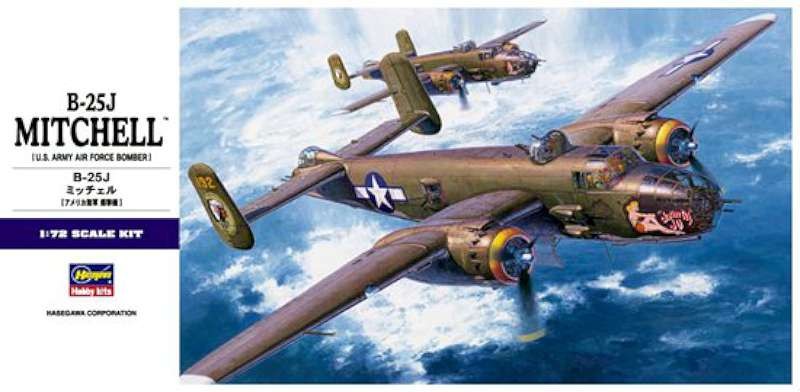 Hasegawa 00546 1/72 B-25J Mitchell,