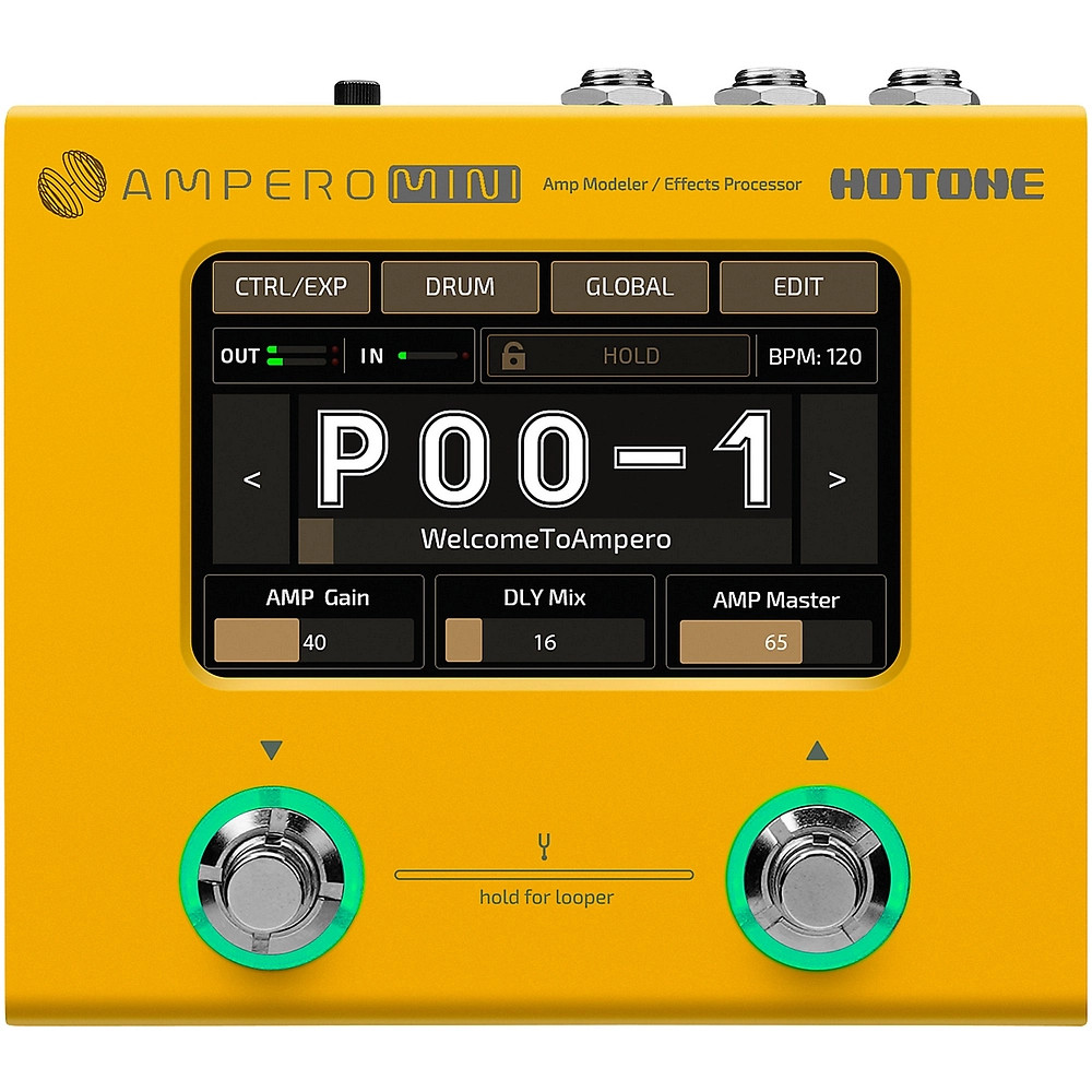 Hotone Audio Ampero Mini Amp Modeler & Effects Processor  Marigold