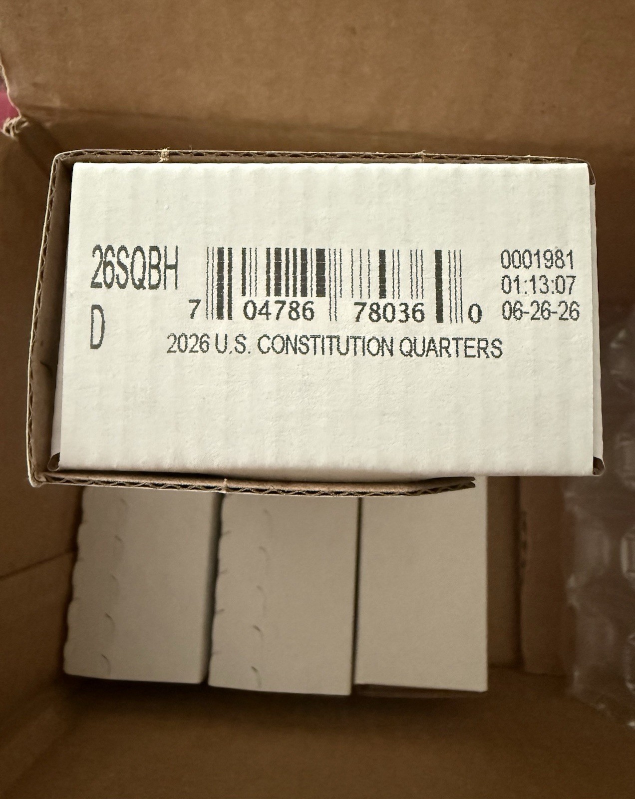 2026 (D) US Constitution Quarters - 100 Coin bag Denver (D) Semiquincentennial 2026 (D) US Constitution Quarters - 100 Coin bag Denver (D) Semiquincentennial