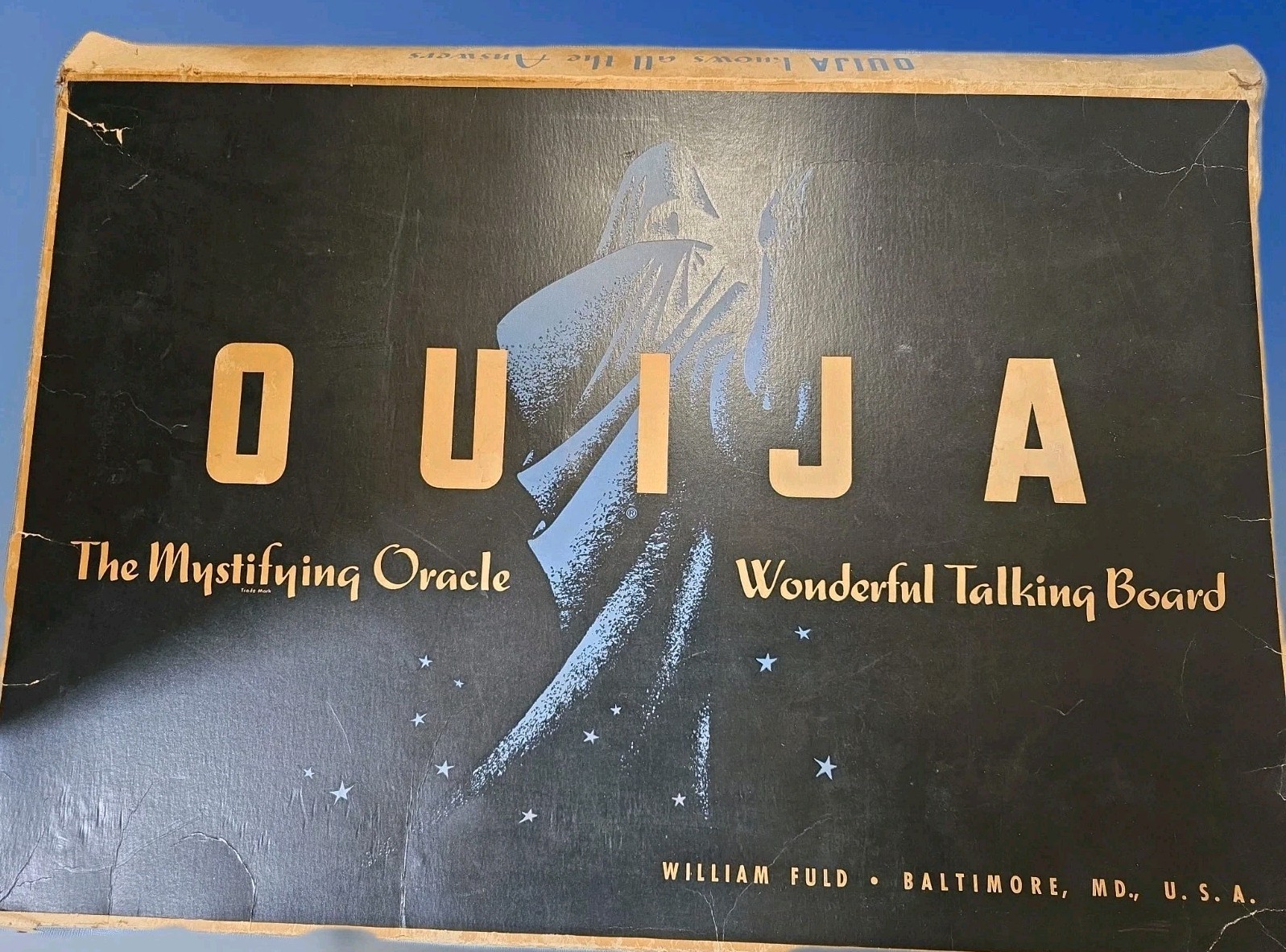 Vintage 1939 William Fuld Ouija Board 22x15 Planchette Original Box Baltimore