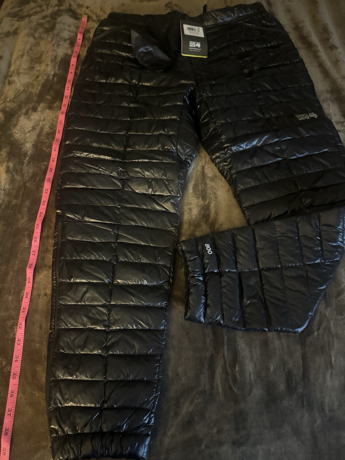 Mountain Hardwear Ghost Whisperer Down Pants Womens M - Short - Black 800 NEW Mountain Hardwear Ghost Whisperer Down Pants Womens M - Short - Black 800 NEW