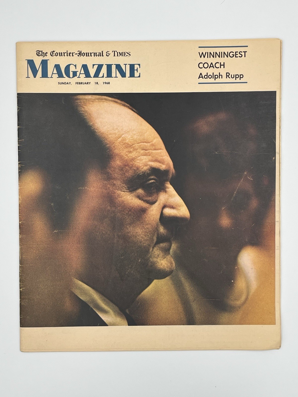 Vintage 1968 Louisville Courier Journal Magazine Adolph Rupp Kentucky Wildcats Vintage 1968 Louisville Courier Journal Magazine Adolph Rupp Kentucky Wildcats
