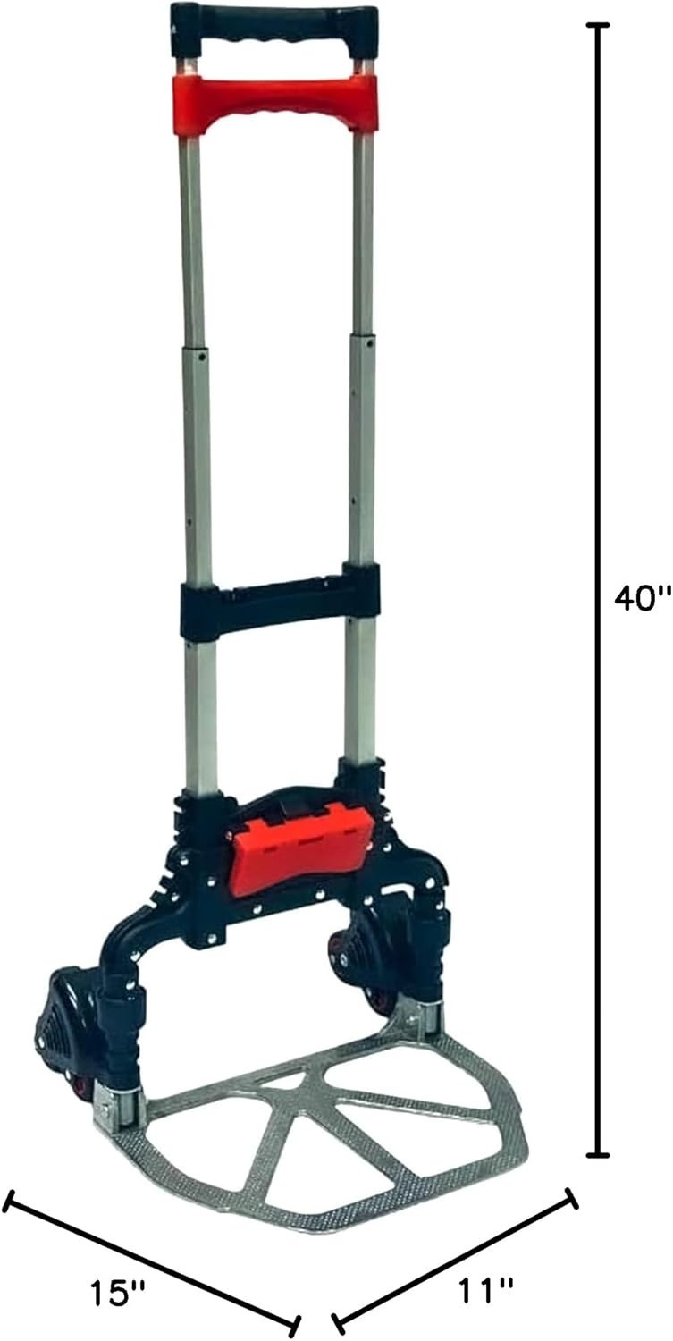 Magna Cart Plus 6 Wheel Folding Aluminum Hand with Tote Attachment Magna Cart Plus 6 Wheel Folding Aluminum Hand with Tote Attachment