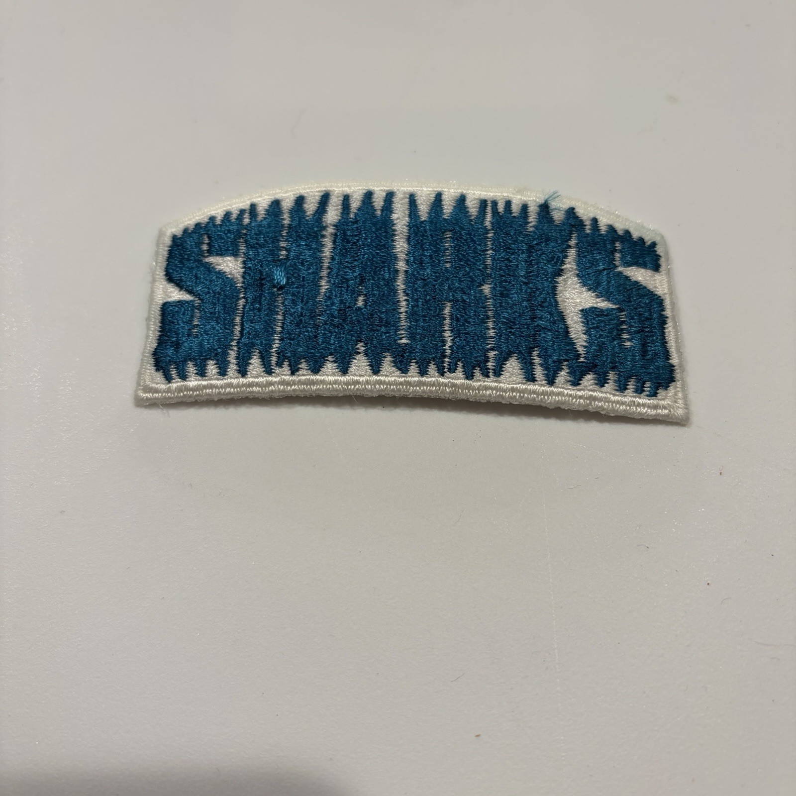 Vtg San Jose Sharks Patch NHL Ice Hockey Sports Embroidered Iron On Patch 3.75