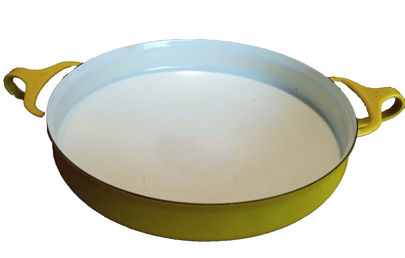 Dansk France Kobenstyle Yellow Enamel 10” Paella Pan Vintage France Dansk France Kobenstyle Yellow Enamel 10” Paella Pan Vintage France