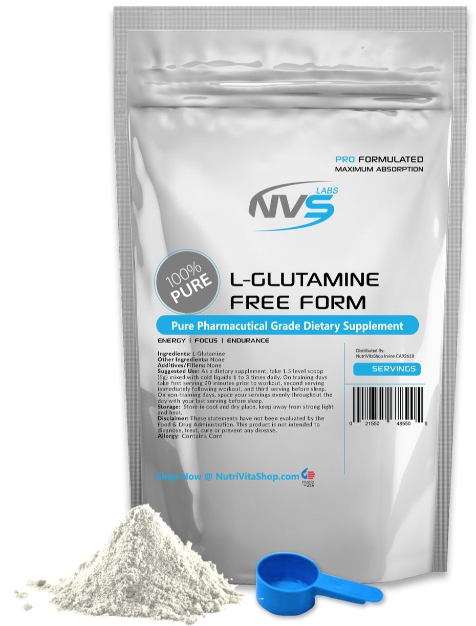 2X 500g (1000g 2.2lb) 100% L-GLUTAMINE POWDER FREE FORM KOSHER USP 
