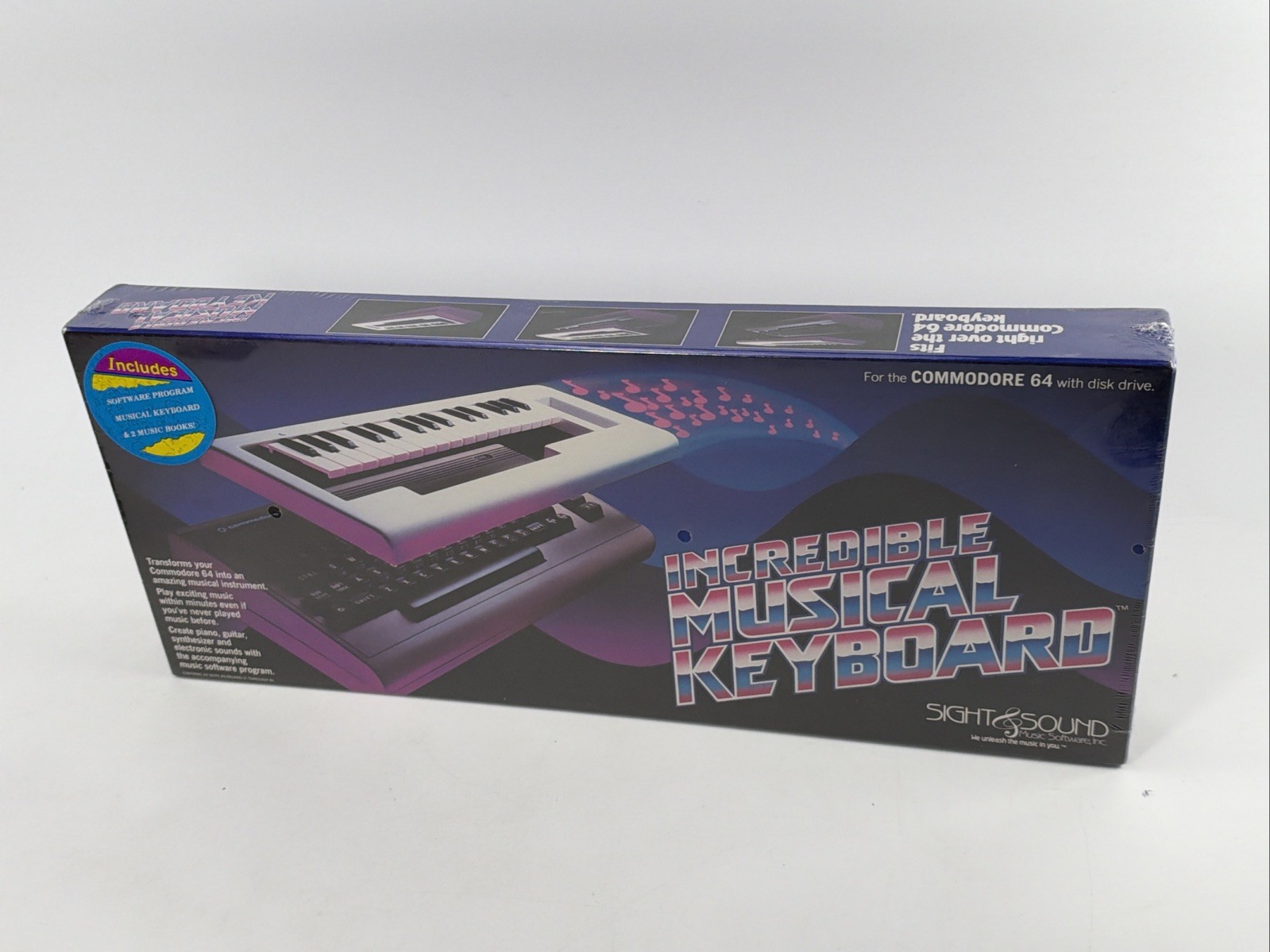 NEW Commodore 64 1984 Sight & Sound Incredible Musical Keyboard C64 SEALED Box