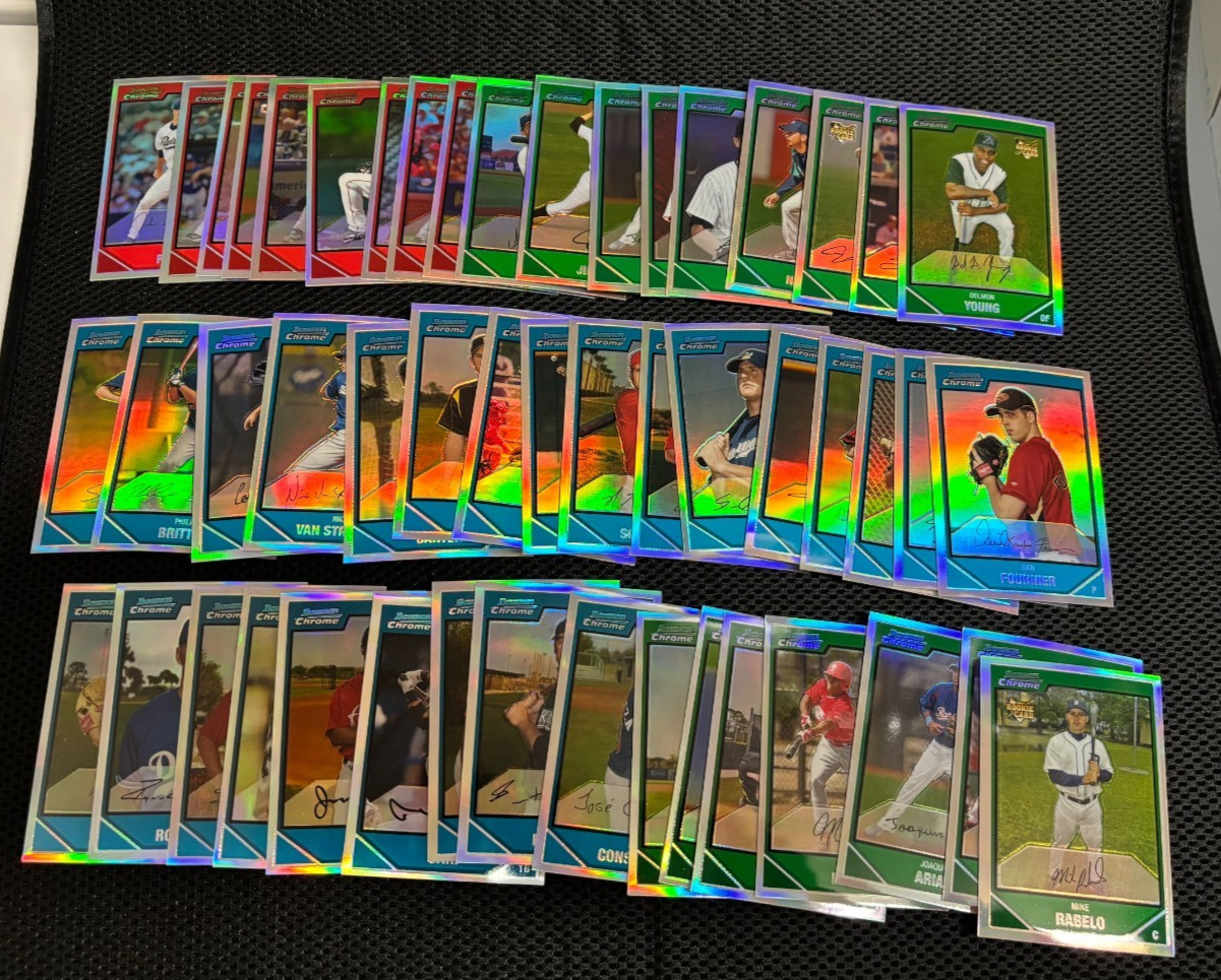 (50) 2007 Topps Bowman Chrome Refractor LOT Rookies, Veterans, Commons (50) 2007 Topps Bowman Chrome Refractor LOT Rookies, Veterans, Commons
