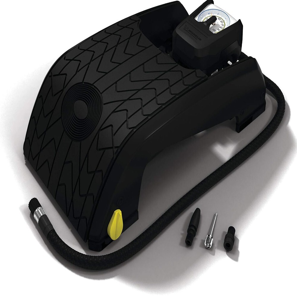 MICHELIN 12206 Analogue Double Barrel Foot Pump with Rubber Feet Free/Shipp