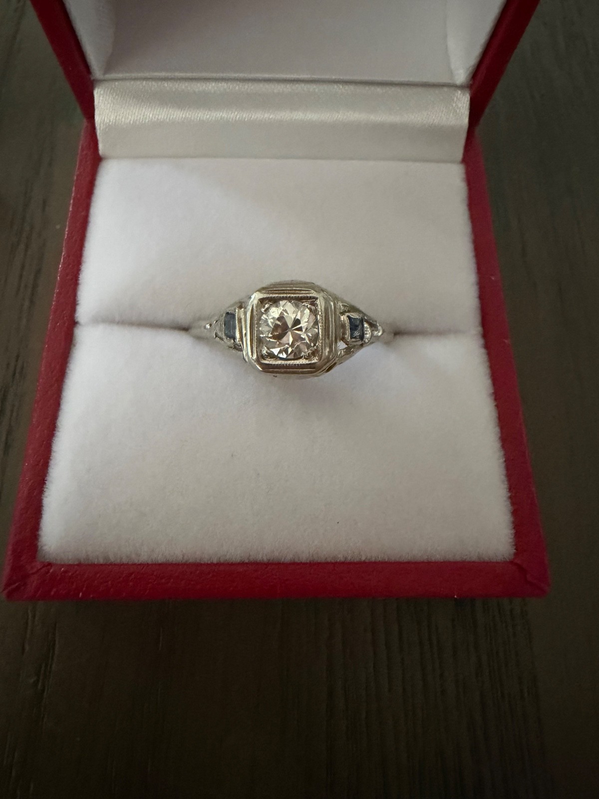 1920s antique 14k white gold diamond transitional ring for women 1920s antique 14k white gold diamond transitional ring for women