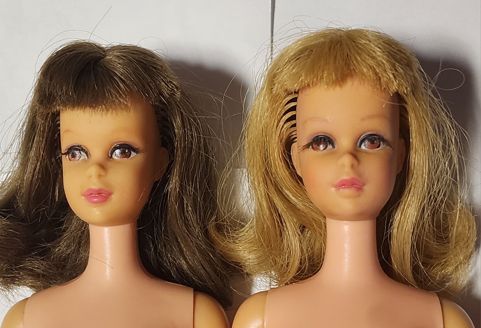 Vintage Barbie Francie 1960\'s Blonde Bendable Legs & Brunette Straight Legs TLC