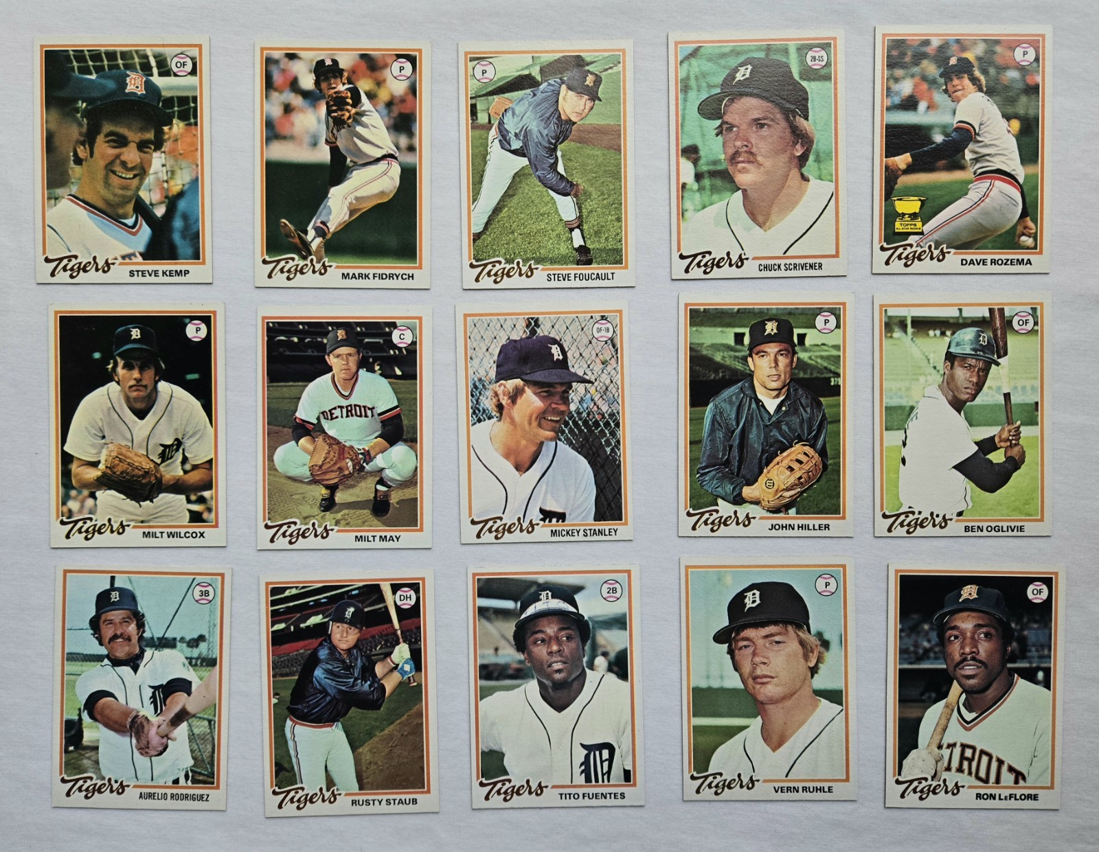 1978 Topps Detroit Tigers Team Set (24 cards) Near Mint 1978 Topps Detroit Tigers Team Set (24 cards) Near Mint