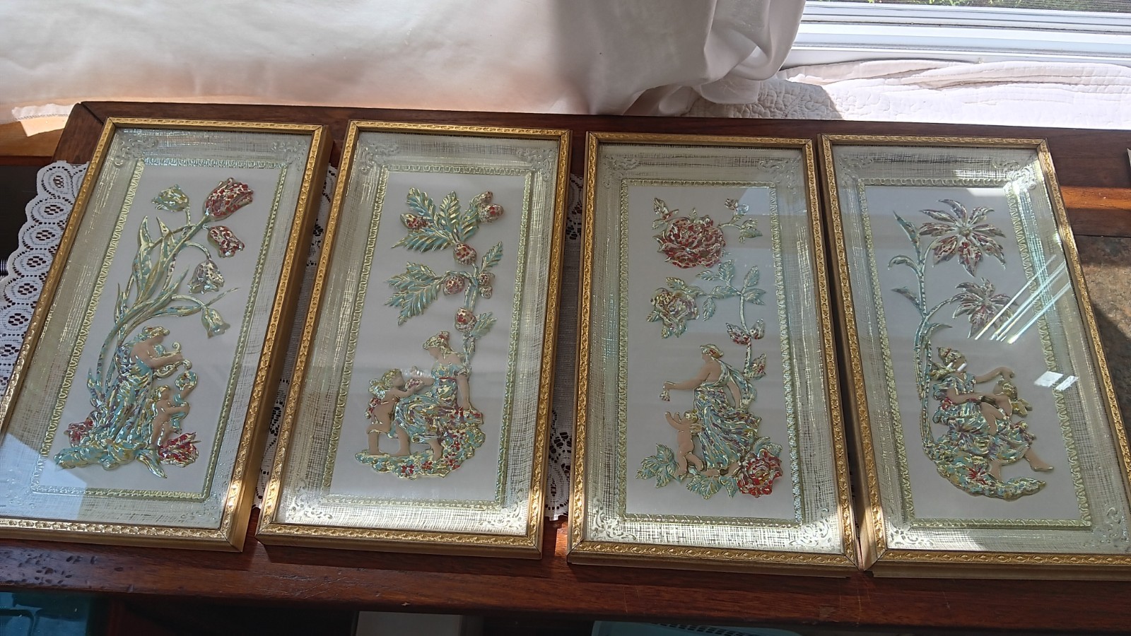 Vintage Metalcraft Dimension III Framed Four Seasons Wall Deco 15\ Vintage Metalcraft Dimension III Framed Four Seasons Wall Deco 15\