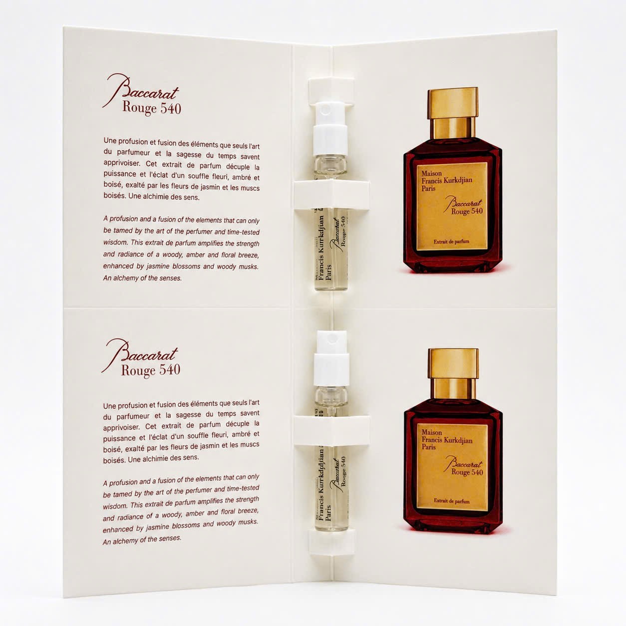 2 PCS MFK BACCARAT ROUGE 540 EXTRAIT DE PARFUM SAMPLE SPRAY 2ML🌸Authentic 2 PCS MFK BACCARAT ROUGE 540 EXTRAIT DE PARFUM SAMPLE SPRAY 2ML🌸Authentic