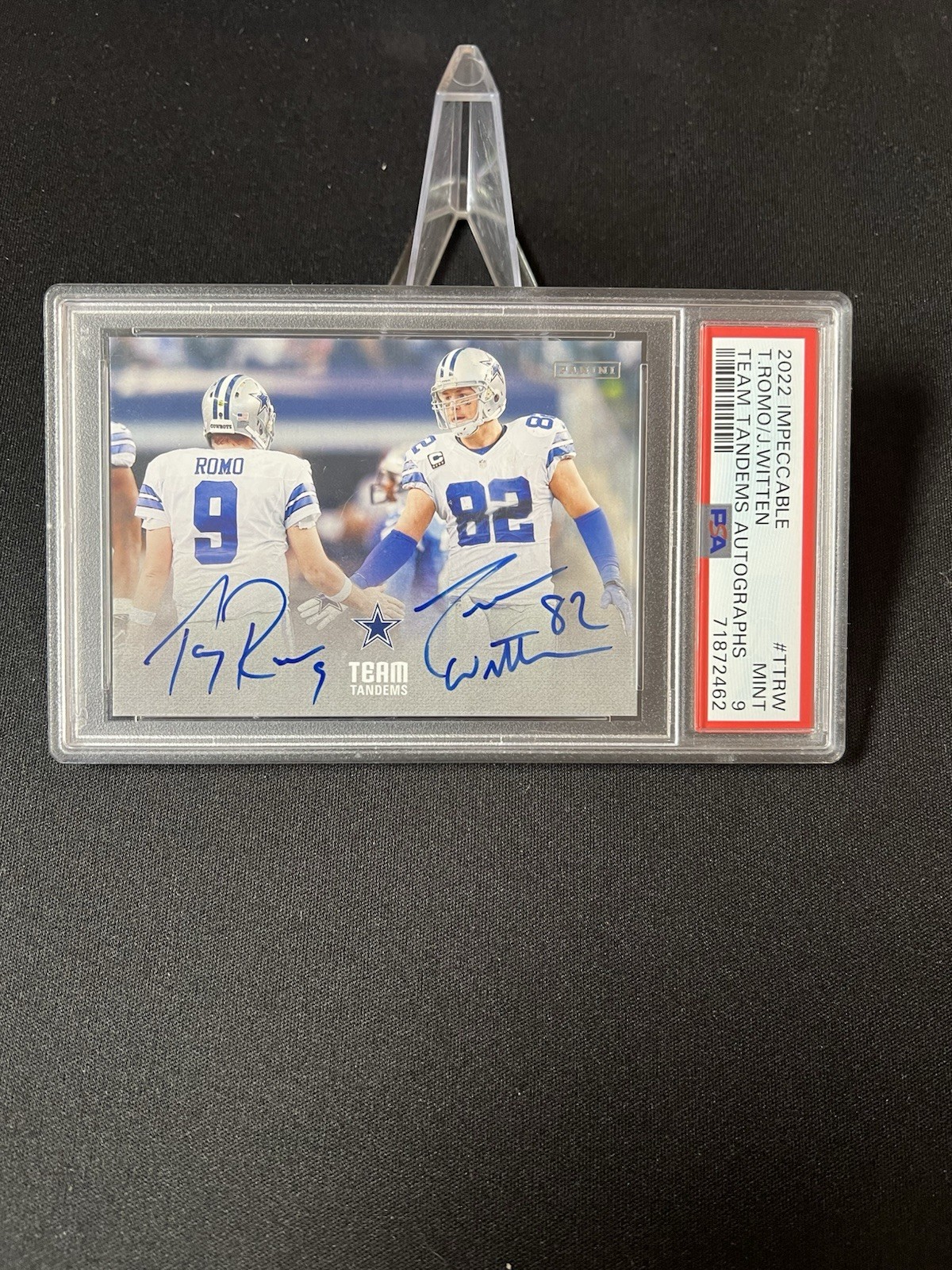2022 Panini Impeccable Team Tandems Auto Romo Witten PSA 9 🔥🔥 2022 Panini Impeccable Team Tandems Auto Romo Witten PSA 9 🔥🔥
