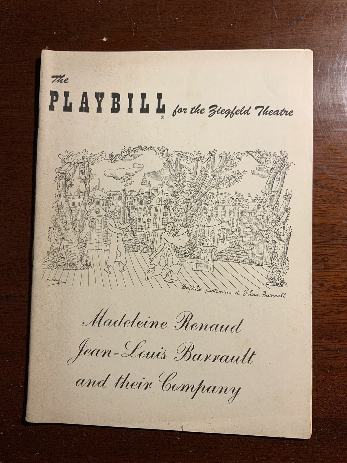 Playbill Madeleine Renaud Ziegfeld Theatre December 8 1952 Playbill Madeleine Renaud Ziegfeld Theatre December 8 1952