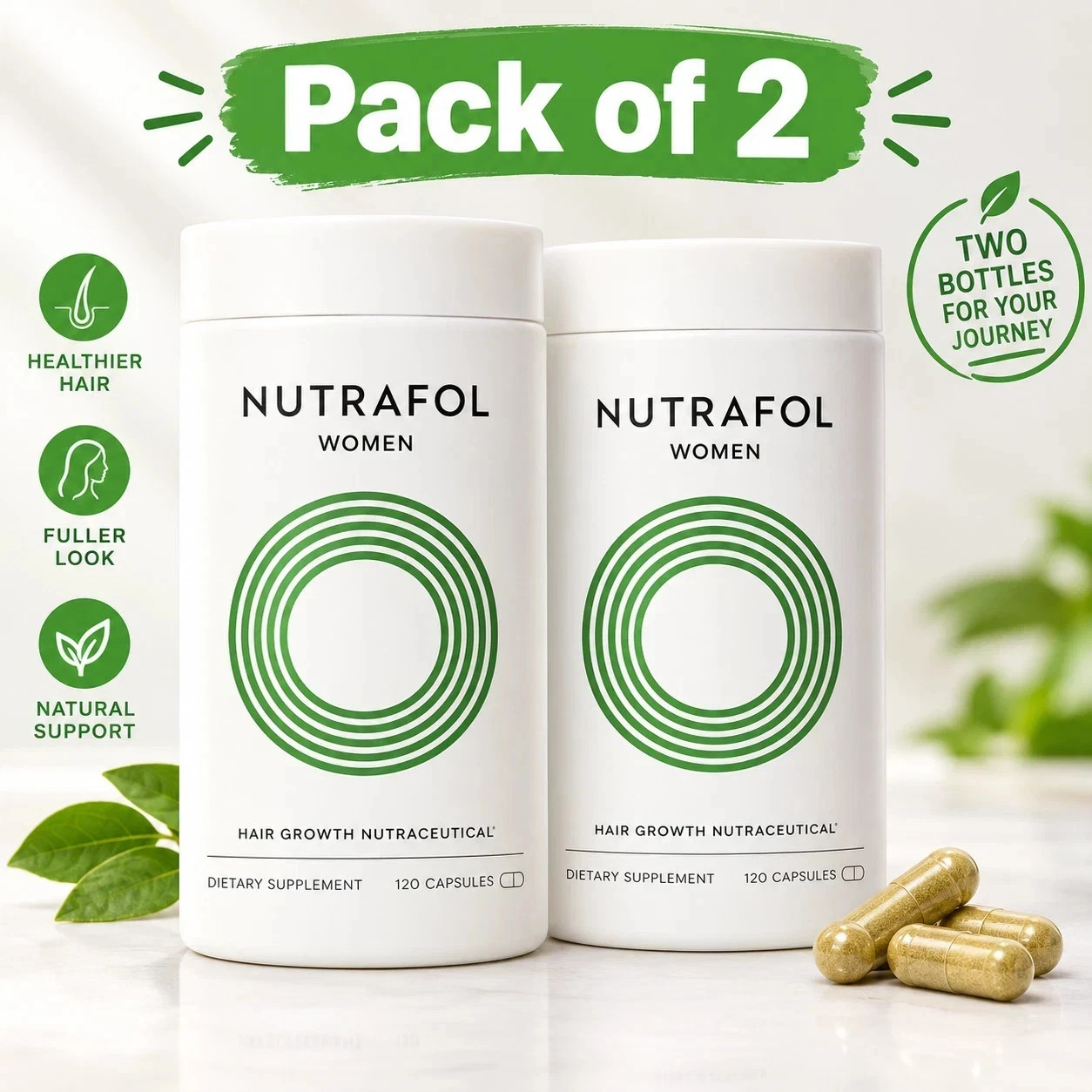 Pack of 2 Women’s Hair Growth Supplement 240 Caps Fast Shipping Ages Pack of 2 Women’s Hair Growth Supplement 240 Caps Fast Shipping Ages