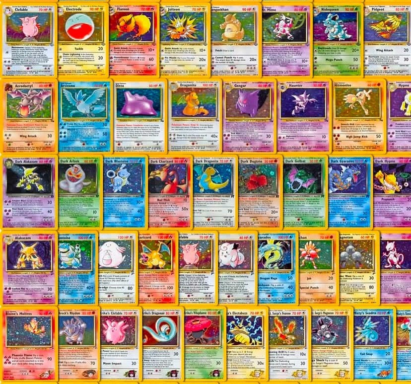 Vintage Pokemon Cards 20 Card Lot - 1st Edition Shadowless WOTC + Modern Holos