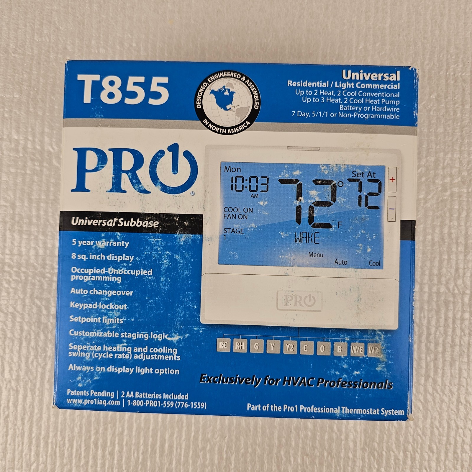 PRO1 Programmable Thermostat - Model T855 Universal (Tested) PRO1 Programmable Thermostat - Model T855 Universal (Tested)
