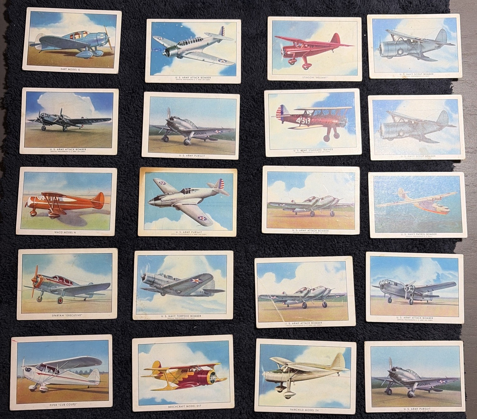 VINTAGE 1930's Wings CIGARETTE CARDS Set Of 20 VINTAGE 1930's Wings CIGARETTE CARDS Set Of 20
