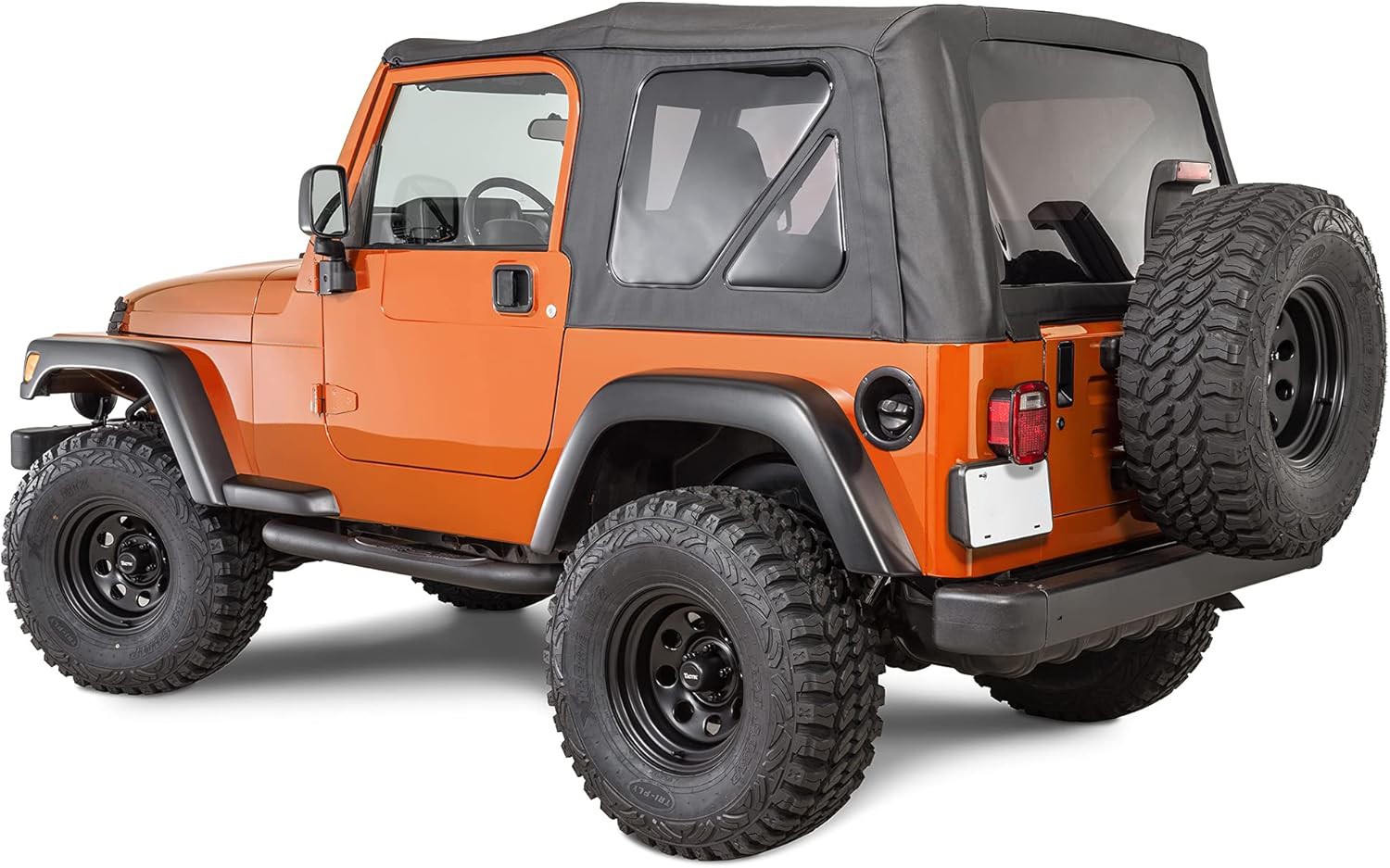 For 1997-2006 Jeep Wrangler TJ Premium Rear Soft Top + Upper Skins 4pcs