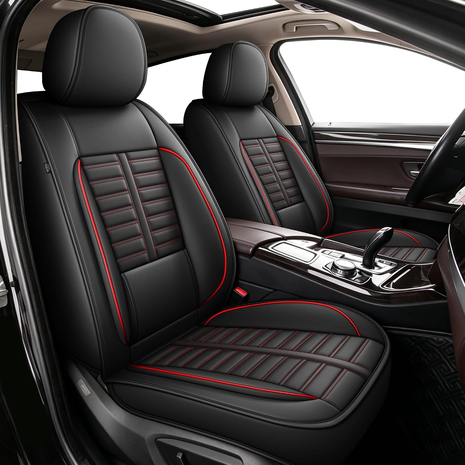 AIZDLBB Car Seat Covers Faux Leather For Chevy Cruze 2011-2019 Pad (2/5 Seat)