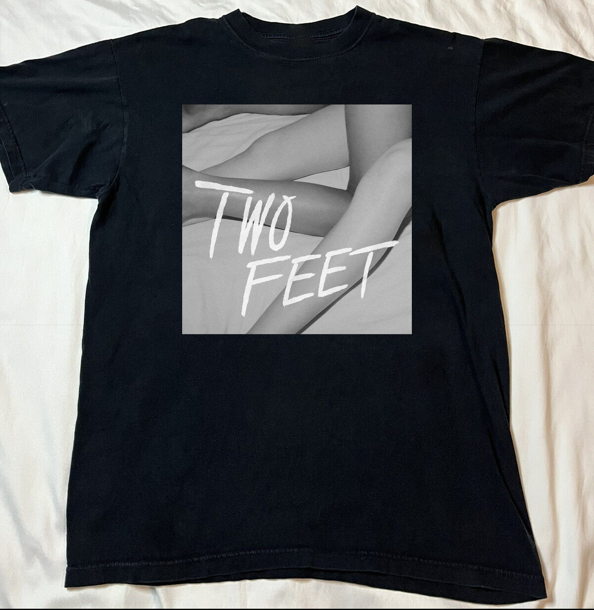 TWO FEET Black Cotton Shirt Full size S-5XL Unisex HL874