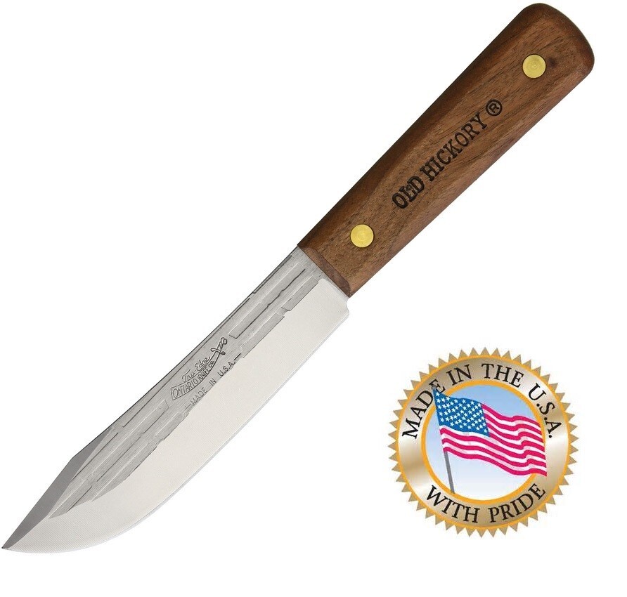 Old Hickory Hunting knife carbon Steel blade with Leather belt Sheath New in Box Old Hickory Hunting knife carbon Steel blade with Leather belt Sheath New in Box