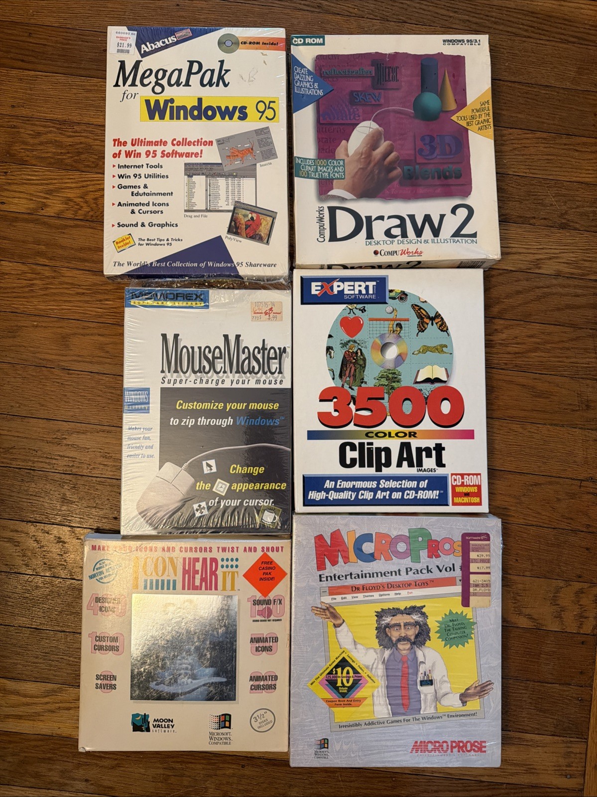 Vintage Big Box PC Software For Clip Art Sound Icons Cursor Mouse Draw Graphics Vintage Big Box PC Software For Clip Art Sound Icons Cursor Mouse Draw Graphics