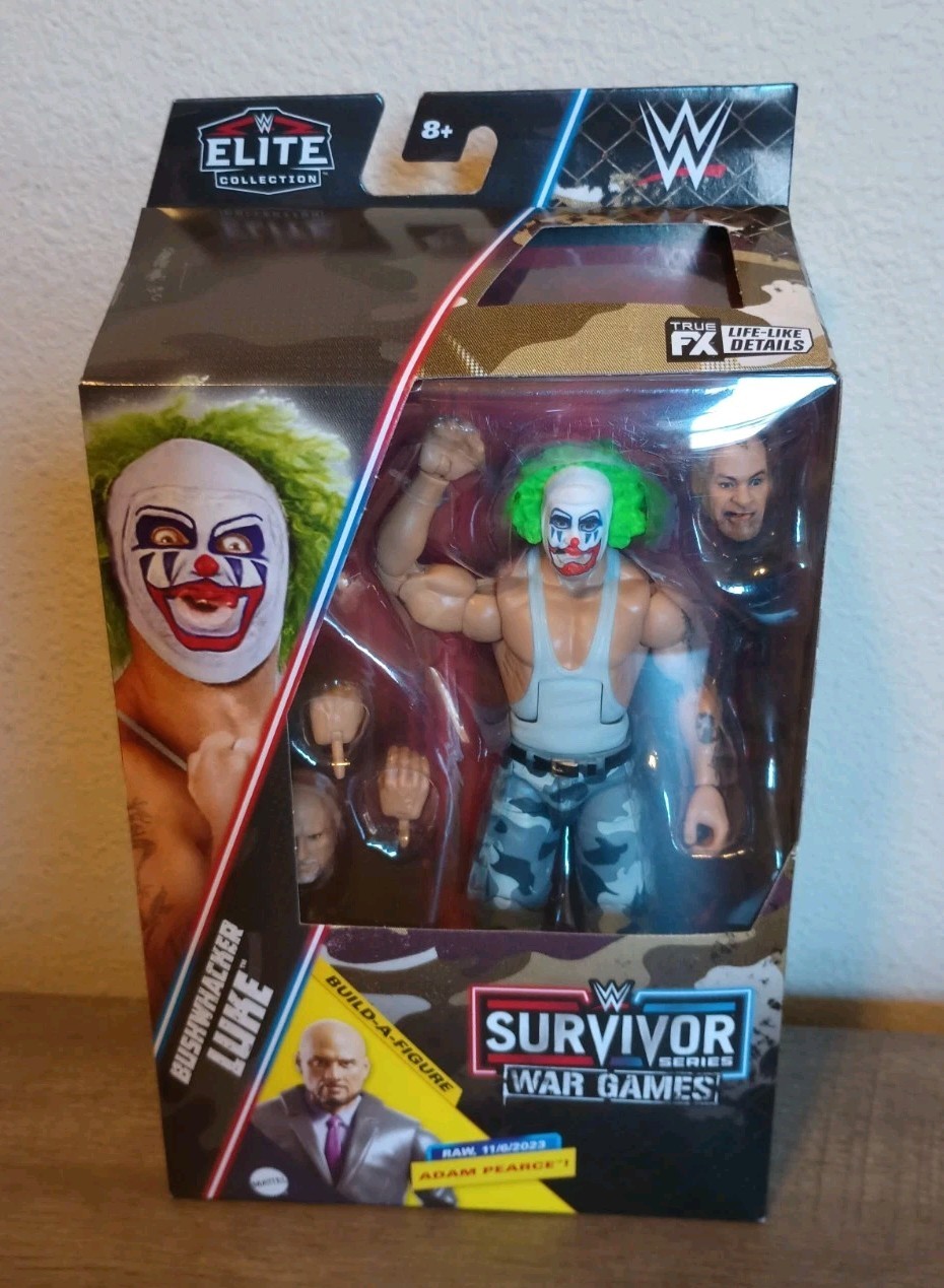 NIB Mattel WWE Elite Bushwhacker Luke Survivor Series 2024 Figure 1993 With Gear NIB Mattel WWE Elite Bushwhacker Luke Survivor Series 2024 Figure 1993 With Gear