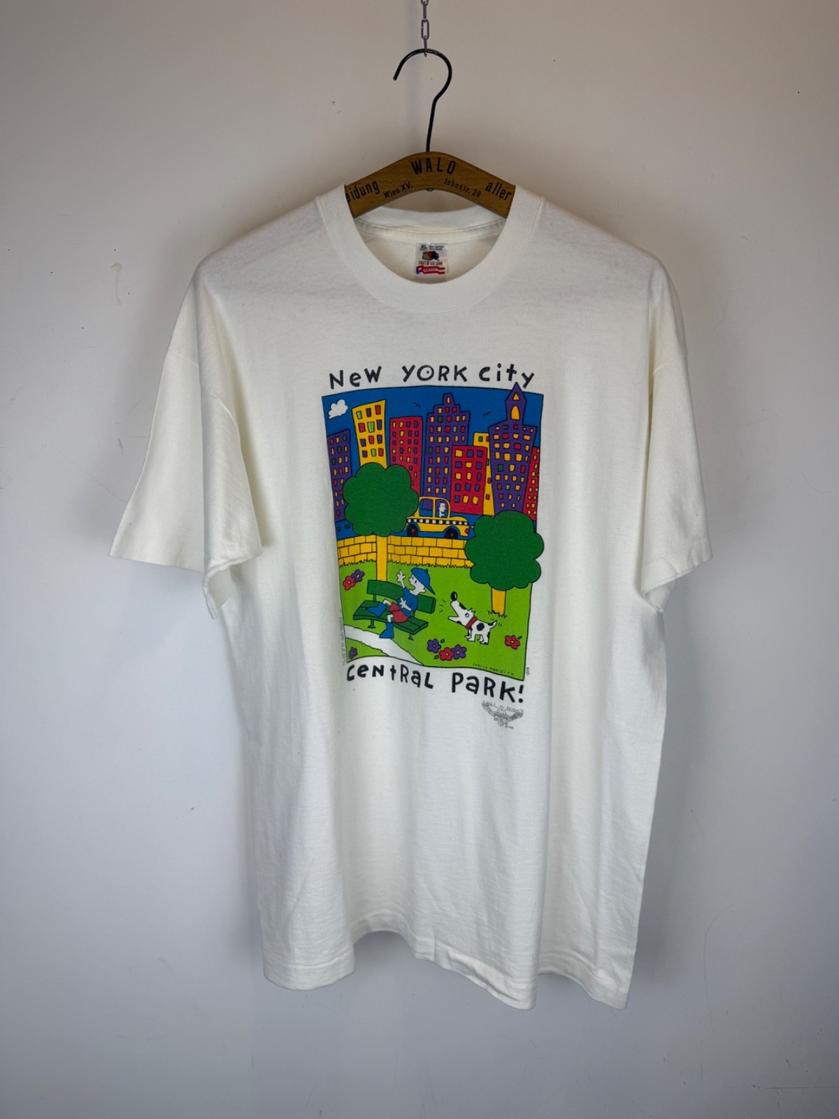 Vintage 1991 New York City Central Park Shirt Graphic Tee Single Stitch 90s