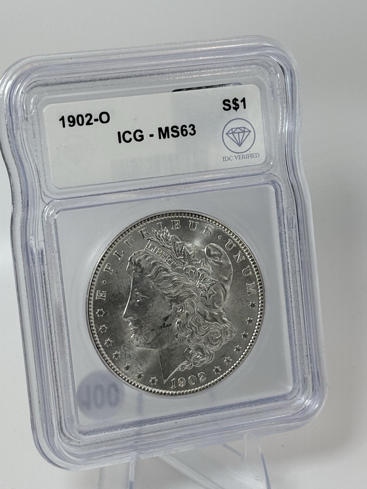 Morgan Silver Dollar 1902 New Orleans Mint ICG MS63 #100 Better Date Morgan Silver Dollar 1902 New Orleans Mint ICG MS63 #100 Better Date