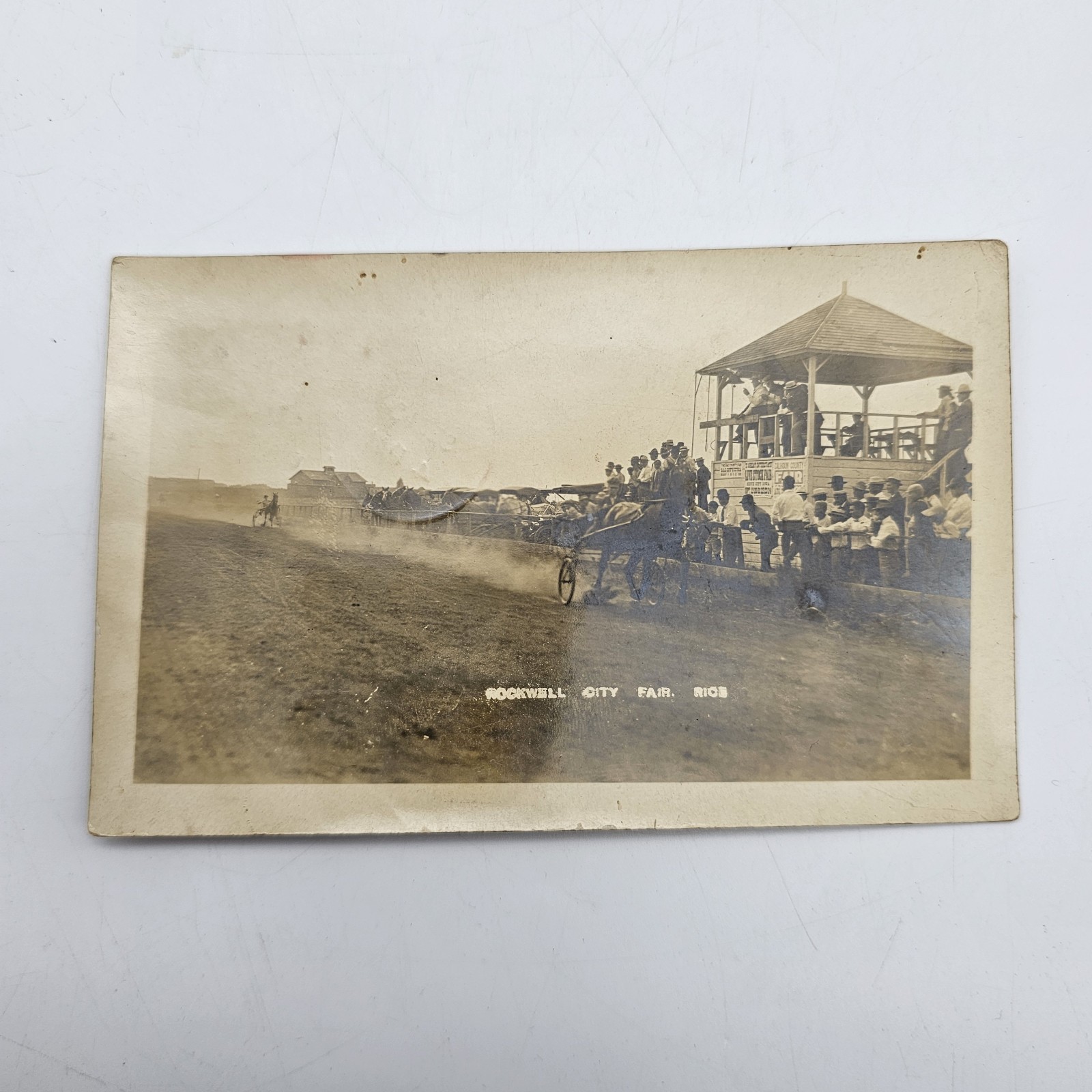RPPC Harness Horse Racing Rockwell City IA Fair RPPC Harness Horse Racing Rockwell City IA Fair