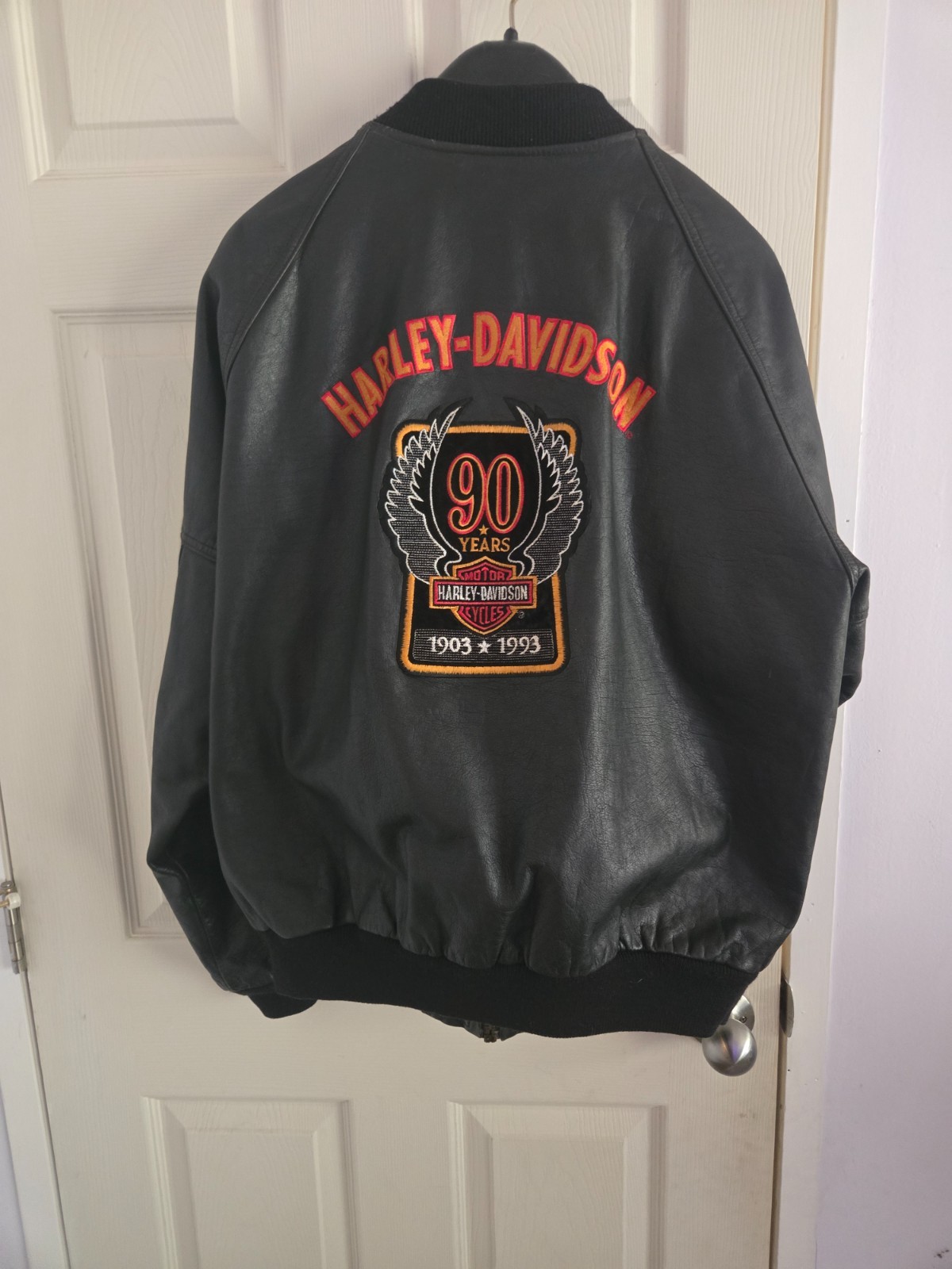Original Harley Davidson 90th Anniversary Leather Jacket ~ Original Owner ~ Exc. Original Harley Davidson 90th Anniversary Leather Jacket ~ Original Owner ~ Exc.
