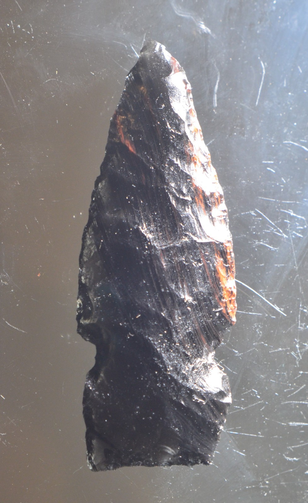 3.84 Inch Obsidian Primitive Projectile Point Repro 3.84 Inch Obsidian Primitive Projectile Point Repro