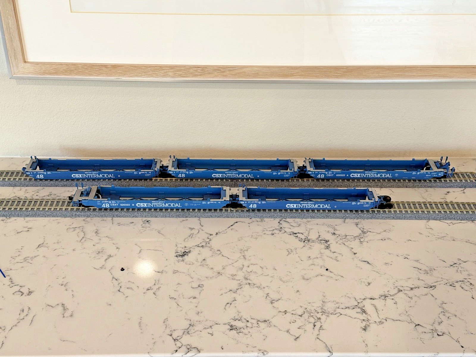 HO Scale Athearn Gunderson Maxi-III 5-Unit Well Car Set CSX Intermodal HO Scale Athearn Gunderson Maxi-III 5-Unit Well Car Set CSX Intermodal
